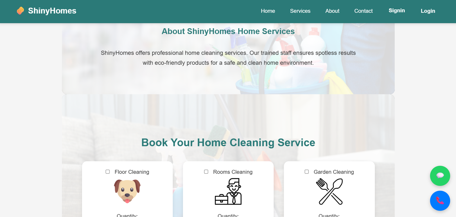 Home Cleaning project